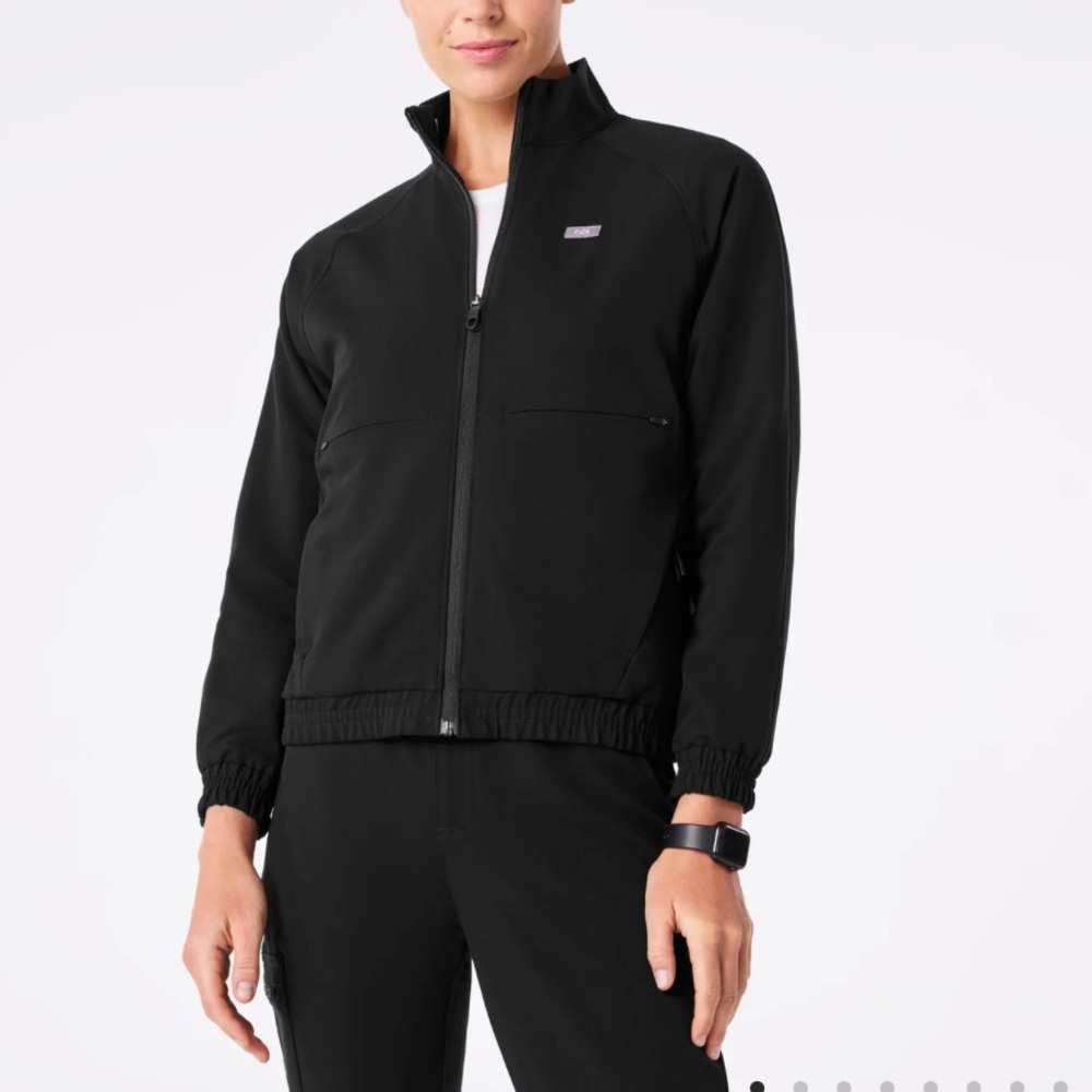 Figs Black Bomber Jacket